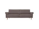 hülsta sofa 3-Sitzer »hs.450«, modern Landhaus, Breite 208 cm, Füße in Nussbaum Hülsta Sofa beigegrau 534-26