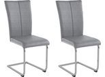 Home affaire Freischwinger »Alex«, (Set), 2 St., Struktur 2, Stuhl belastbar bis 120 Kg, Gestell im Chrom-Look