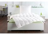 Haeussling Daunenbettdecke »Swiss Royal, Bettdecken für Sommer und Winter, Ganzjahresdecke, Decke«, leicht, Füllung 90% Daunen, 10% Federn, Bezug 100% Baumwolle, (1 St.), Bettdecke 135x200 cm, 155x220 cm & weitere Grössen, Made in Germany