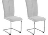 Home affaire Freischwinger »Alex«, (Set), 2 St., Webstoff, Stuhl belastbar bis 120 Kg, Gestell im Chrom-Look