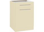 Unterschrank WIHO KÜCHEN "Unna", beige (front und korpus: magnolia), B:60cm H:82cm T:57cm, Schränke, Unterschrank, 60 cm breit, ohne Arbeitsplatte