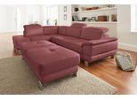 exxpo - sofa fashion Ecksofa »Mantua, L-Form«, mit Kopf- bzw. Rückenverstellung, Bettfunktion u. Bettkasten