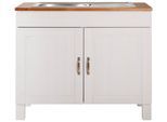 Spülenschrank HOME AFFAIRE "Alby", weiss (weiß, honigfb), B:100cm H:85cm T:50cm, Schränke, Spülenschrank, Breite 100 cm, 1 Fach