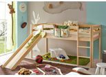 Ticaa Hochbett »Manuel«, mit Rollrost, Kiefer massiv natur oder weiss