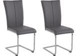 Home affaire Freischwinger »Alex«, (Set), 2 St., Struktur 1, Stuhl belastbar bis 120 Kg, Gestell im Chrom-Look