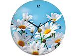 Artland Wanduhr »Blumen - Margeriten« wahlweise mit Quarz- oder Funkuhrwerk, lautlos ohne Tickgeräusche