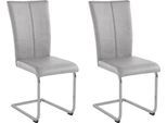 Home affaire Freischwinger »Alex«, (Set), 2 St., Microfaser 2, Stuhl belastbar bis 120 Kg, Gestell im Chrom-Look