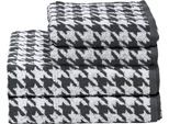 done.® Handtuch Set »Daily Shapes Bird«, (Set, 4 St., 2 Handtücher (50x100 cm)-2 Duschtücher (70x140 cm), 2x Handtücher & 2x...