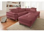 exxpo - sofa fashion Ecksofa »Mantua, L-Form«, mit Kopf- bzw. Rückenverstellung, Bettfunktion u. Bettkasten