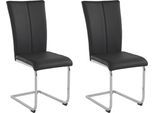 Home affaire Freischwinger »Alex«, (Set), 2 St., Kunstleder, Stuhl belastbar bis 120 Kg, Gestell im Chrom-Look