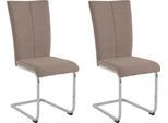 Home affaire Freischwinger »Alex«, (Set), 2 St., Webstoff, Stuhl belastbar bis 120 Kg, Gestell im Chrom-Look