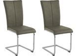 Home affaire Freischwinger »Alex«, (Set), 2 St., Microfaser 2, Stuhl belastbar bis 120 Kg, Gestell im Chrom-Look