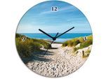 Artland Wanduhr »Strand mit Sanddünen und Weg zur See«, wahlweise mit Quarz- oder Funkuhrwerk, lautlos ohne Tickgeräusche