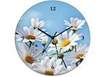 Artland Wanduhr »Blumen - Margeriten«, wahlweise mit Quarz- oder Funkuhrwerk, lautlos ohne Tickgeräusche