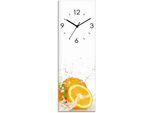 Artland Wanduhr »Orange mit Spritzwasser«, wahlweise mit Quarz- oder Funkuhrwerk, lautlos ohne Tickgeräusche