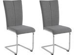 Home affaire Freischwinger »Alex«, (Set), 2 St., Webstoff, Stuhl belastbar bis 120 Kg, Gestell im Chrom-Look