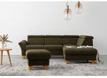 Ecksofa HOME AFFAIRE "Lindgren L-Form", grün (khaki), B:249cm H:84cm T:217cm, 100% Polyester, Sofas, Ecksofa, wahlweise mit TV-Funktion, Stauraum und Kopfteilverstellung