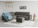 Ecksofa SIT & MORE "Sinatra L-Form", grau (fango), B:251cm H:85cm T:231cm, 100% Polyester, Sofas, Ecksofa, optional mit Kopfteilverstellung und Armteilfunktion