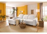 Ecksofa HOME AFFAIRE "Dundee L-Form", beige (creme), B:264cm H:86cm T:170cm, Luxus-Microfaser Florence (100% Polyester);Struktur fein (100% Polyester);Luxus-Microfaser Lederoptik (100% Polyester), Sofas, Ecksofa, wahlweise mit Kopfteilverstellung und zusätzlich mit Bettfunktion