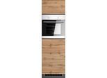 Backofenumbauschrank KOCHSTATION "KS-Riesa", braun (wotaneiche), B:60cm H:200cm T:60cm, Holzwerkstoff, Schränke, Backofenumbauschrank, Breite 60 cm, MDF-Fronten