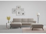 Ecksofa SIT & MORE "Fashion L-Form", braun (latte), B:253cm H:84cm T:165cm, Sofas, Ecksofa, wahlweise mit Kopfteilverstellung und Vorziehsitz, motorisch