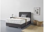 Boxbett COTTA "Lighstar", grau (anthrazit), B:126cm L:207cm, Komplettbetten, Boxspringbett, inklusive LED-Beleuchtung, Topper, Bettkasten und Zierkissen