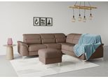 Ecksofa SIT & MORE "Sinatra L-Form", braun (espresso), B:251cm H:85cm T:231cm, 98% Polyester, 2% Polyamid, Sofas, Ecksofa, optional mit Kopfteilverstellung und Armteilfunktion