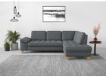Ecksofa SIT & MORE "Westham L-Form", grau, B:261cm H:88cm T:179cm, 100% Polyester, Sofas, Ecksofa, mit Ottomane, mit oder ohne Bettfunktion, Bettkasten, Verstellung
