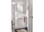 Spiegelschrank FACKELMANN "SBC", braun (nature, oak, braun), B:50cm H:68cm T:15,3cm, Glas, Schränke, Spiegelschrank, Aufsatzleuchte, Schalter und Steckdose, Breite 50cm, Anschlag links