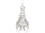 Kettenanhänger JOBO "Hängende Fledermaus", silber (silber 925), Schmuckanhänger, Damen, Silber 925 (Sterlingsilber), Kettenanhänger, 925 Silber