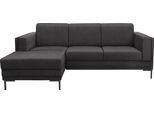 Ecksofa "LOOKS VII L-Form", grau (anthrazit), B:214cm H:82cm T:146cm, 100% Polyester, LOOKS BY WOLFGANG JOOP, Sofas, Ecksofa, klare Linien, edles Design