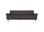 hülsta sofa 3-Sitzer »hs.450«, modern Landhaus, Breite 208 cm, Füße in Nussbaum Hülsta Sofa graubraun 534-49