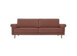 hülsta sofa 3-Sitzer »hs.450«, modern Landhaus, Breite 208 cm, Füße in Nussbaum Hülsta Sofa signalbraun 534-44