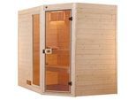 weka Sauna »Valida«, (Set), 9 kW-Ofen mit integrierter Steuerung weka natur