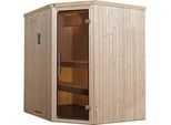 weka Sauna »Varberg«, (Set), 7,5 kW-Ofen mit digitaler Steuerung weka natur