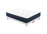 Bett 180 x 200 cm Boxspring und Memory-Foam-Matratze BENJI