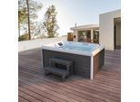 Home Deluxe Outdoor Whirlpool STREAM - Mit Treppe und Thermoabdeckung