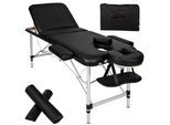 tectake® 3 Zonen Massageliege-Set, Breite 60 cm, Polsterung 5 cm, mit Aluminiumgestell, 210 x 95 x 89 cm