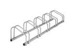 tectake® Fahrradständer, aus rostfreiem Stahl, Boden- und Wandmontage, von beiden Seiten befahrbar