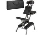 tectake® Massagestuhl, klappbar, gepolsterte Beinablagen, 80 x 50 x 105 cm