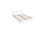 tectake® Metallbett, robustes Stahlgestell, bodenschonende Kunststoffkappen, 140 x 200 cm