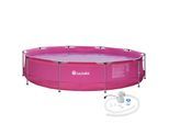 tectake® Swimming Pool, rund, reißfestes PVC-Gewebe, 360 x 76 cm