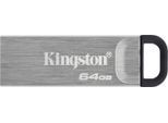 Kingston DataTraveler Kyson 64 GB USB-Stick (USB 3.2, Lesegeschwindigkeit 200 MB/s), silberfarben