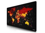 Titanwolf Gaming Mauspad, XXXL Speed Mousepad 1200 x 600 mm, Geschwindigkeit & Präzision, Weltkarte rot