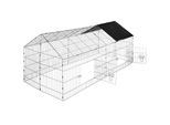 tectake® Freilaufgehege für Kaninchen, aus 12 Gitterelementen, 2 Türen, 180 x 75 x 75 cm