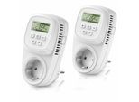 BEARWARE 2x Steckdosen Thermostat digital programmierbar Temperaturregelung 5° - 35°C