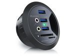 CSL Tisch USB Hub mit Kartenleser & Aux Anschluss 3x USB 3.2 Gen1/ 2x 3,5mm Klinke / microSD + SDXC