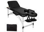 tectake® 3 Zonen Massageliege, Breite 61 cm, Polsterung 5 cm, mit Aluminiumgestell, 210 x 95 x 90 cm