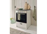 Herdumbauschrank HOME AFFAIRE "Sherwood", weiss (pinie weiß dekor), B:63cm H:93cm T:64cm, Schränke, Herdumbauschrank, mit Apothekergriffen aus Metall, Breite der Arbeitsplatte 63 cm