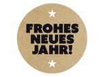 ratioform Geschenkaufkleber, Frohes neues Jahr, VE 500 Stk, Ø 35 mm